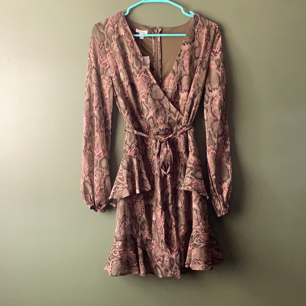 Snake skin print dress
